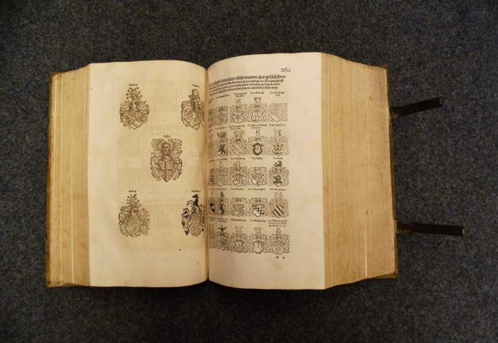 Doppelseie aus einem alten Wappenbuch